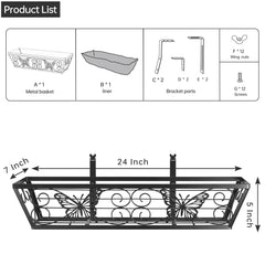 Karlliu planter mounted on balcony railing demonstrating secure fit and space-saving use