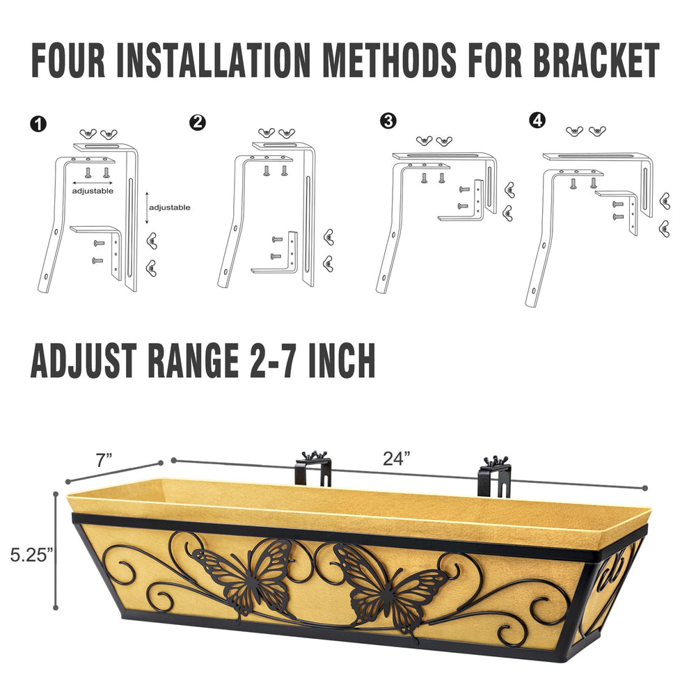 Karlliu planted balcony rail display illustrating attractive outdoor floral arrangement