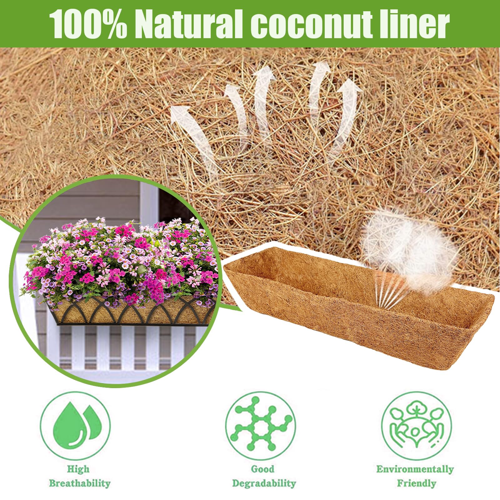 Karlliu liner being filled with soil and plants showing easy planting and root support benefit