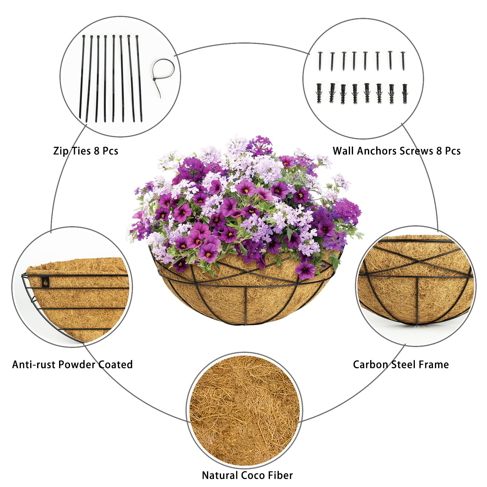 Karlliu side profile half-round box hugging a wall for space-saving garden benefit