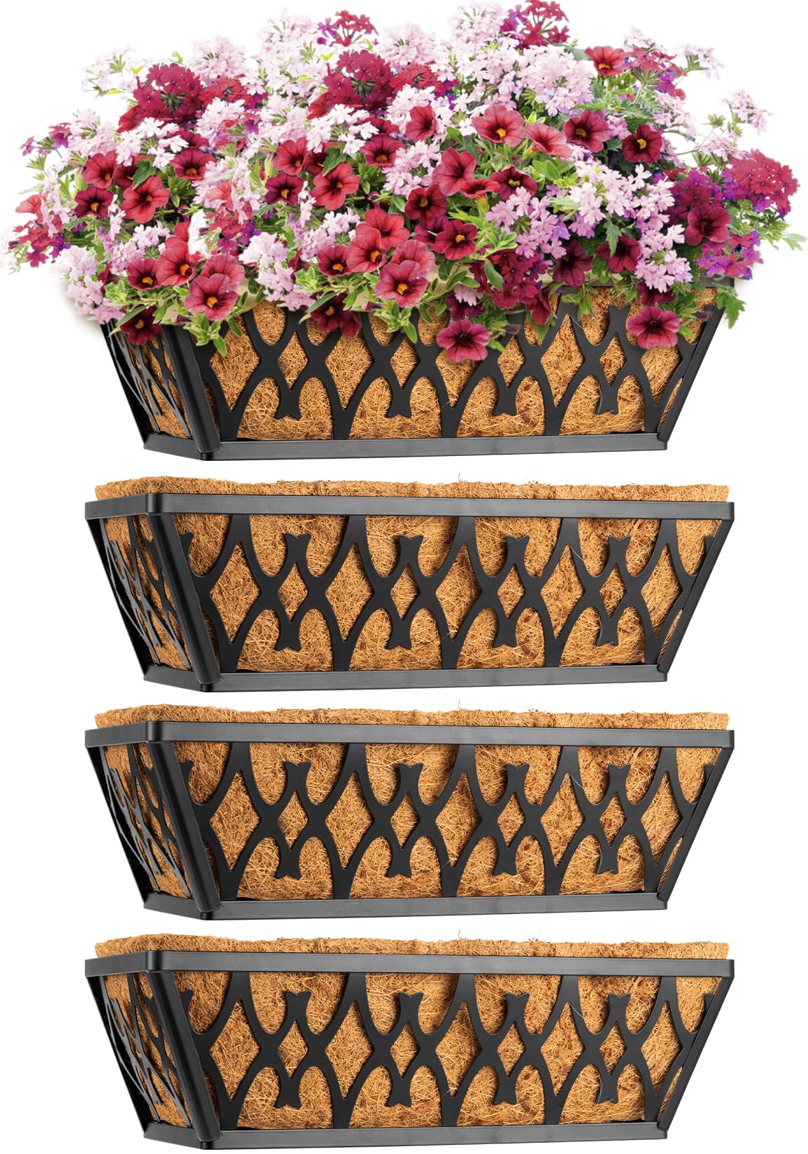 Karlliu size comparison with hand illustrating compact 14-inch planting area