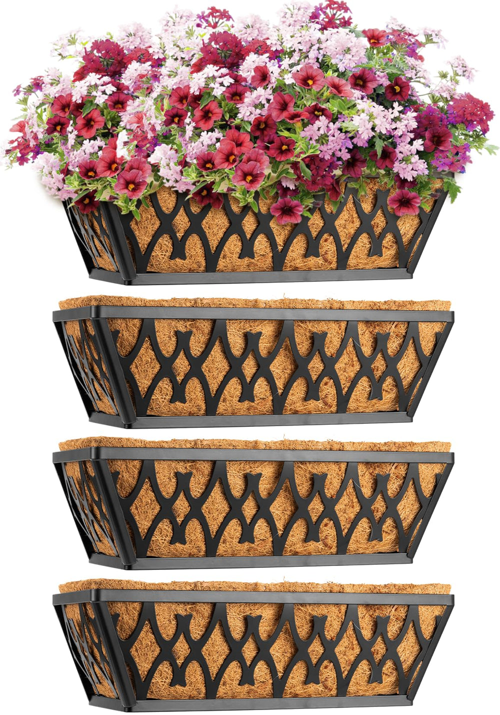 Karlliu size comparison with hand illustrating compact 14-inch planting area