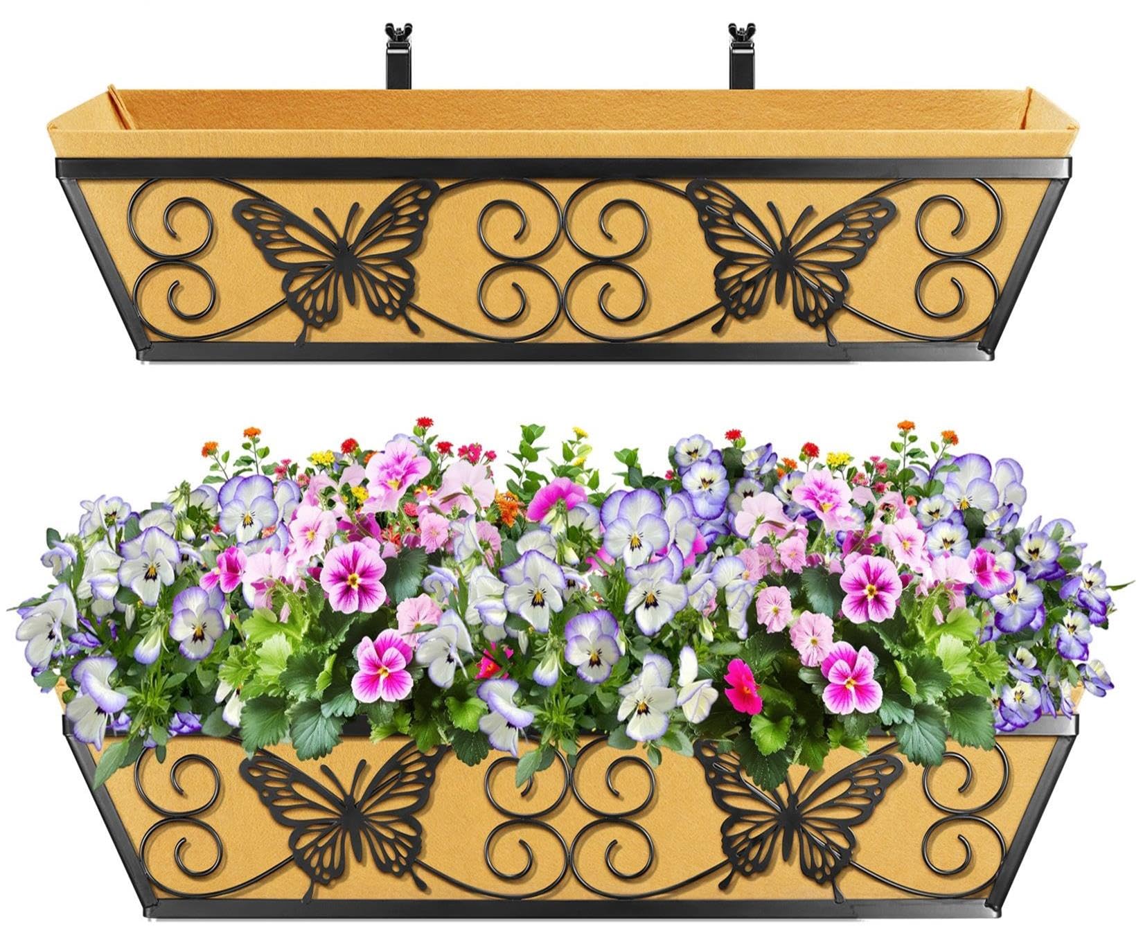 Karlliu planter held by hands to show 24-inch scale and easy installation benefit