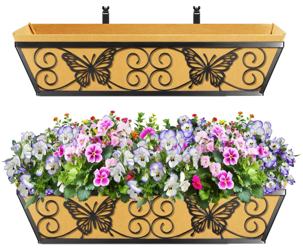 Karlliu planter held by hands to show 24-inch scale and easy installation benefit