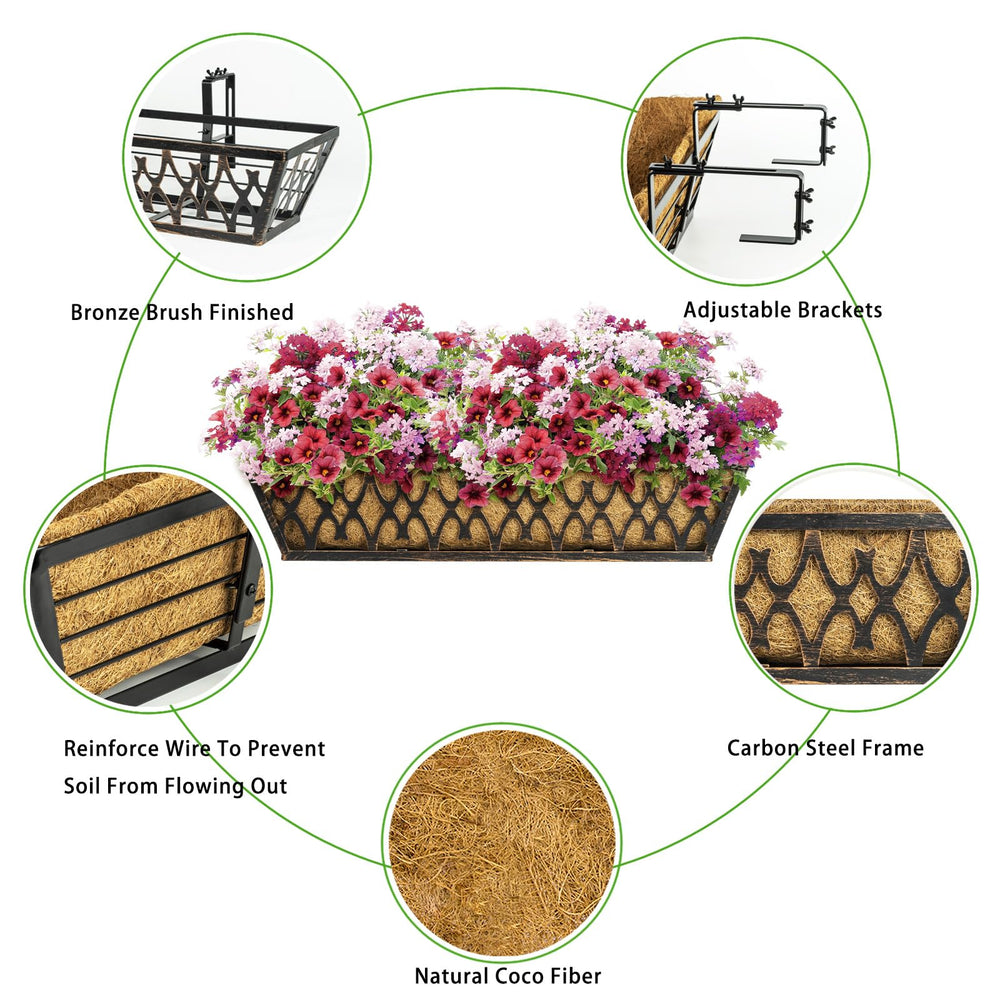 Karlliu coconut coir liner detail showing breathable fiber that supports healthy roots