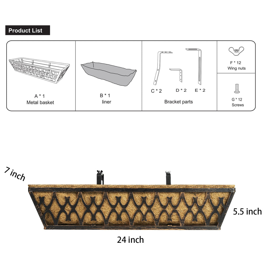 Karlliu planter next to ruler showing 24-inch scale for sizing and fit confirmation