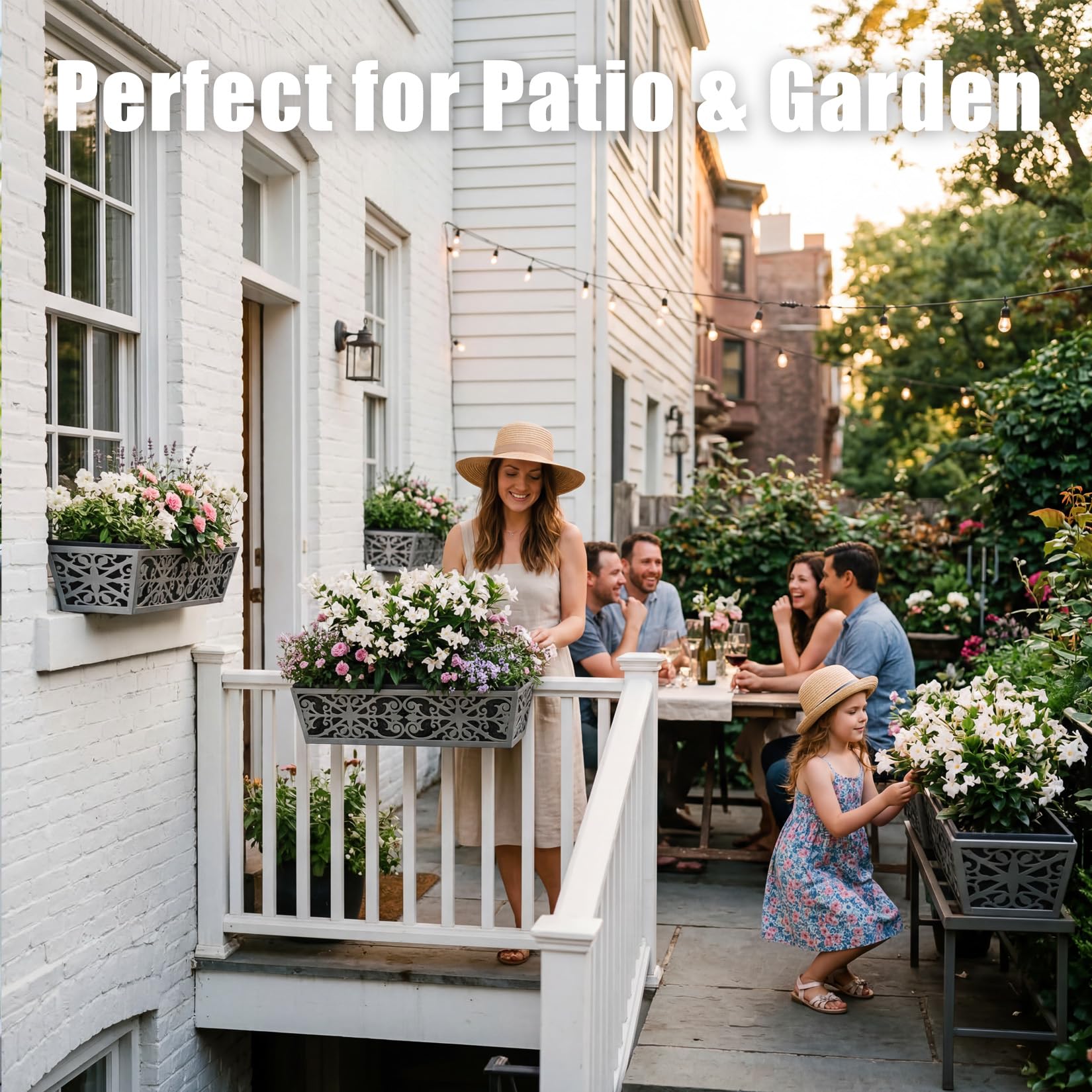 Karlliu planted with mixed flowers illustrating curb appeal and garden styling