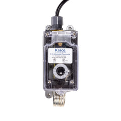 Kasco controller front view showing plug and compact design for easy installation