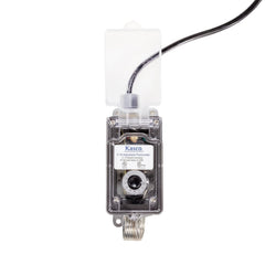 Kasco controller rotary dial under transparent lid for weather-protected adjustment