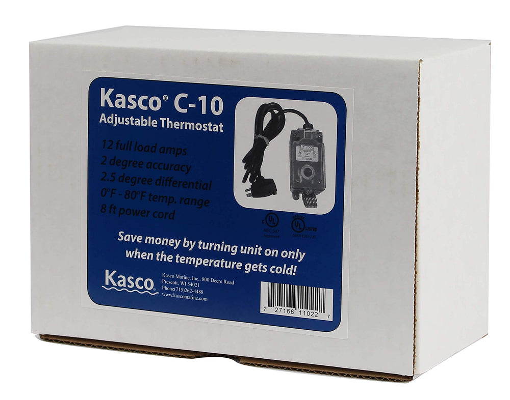 Kasco impact-resistant housing close view demonstrating waterproof durability