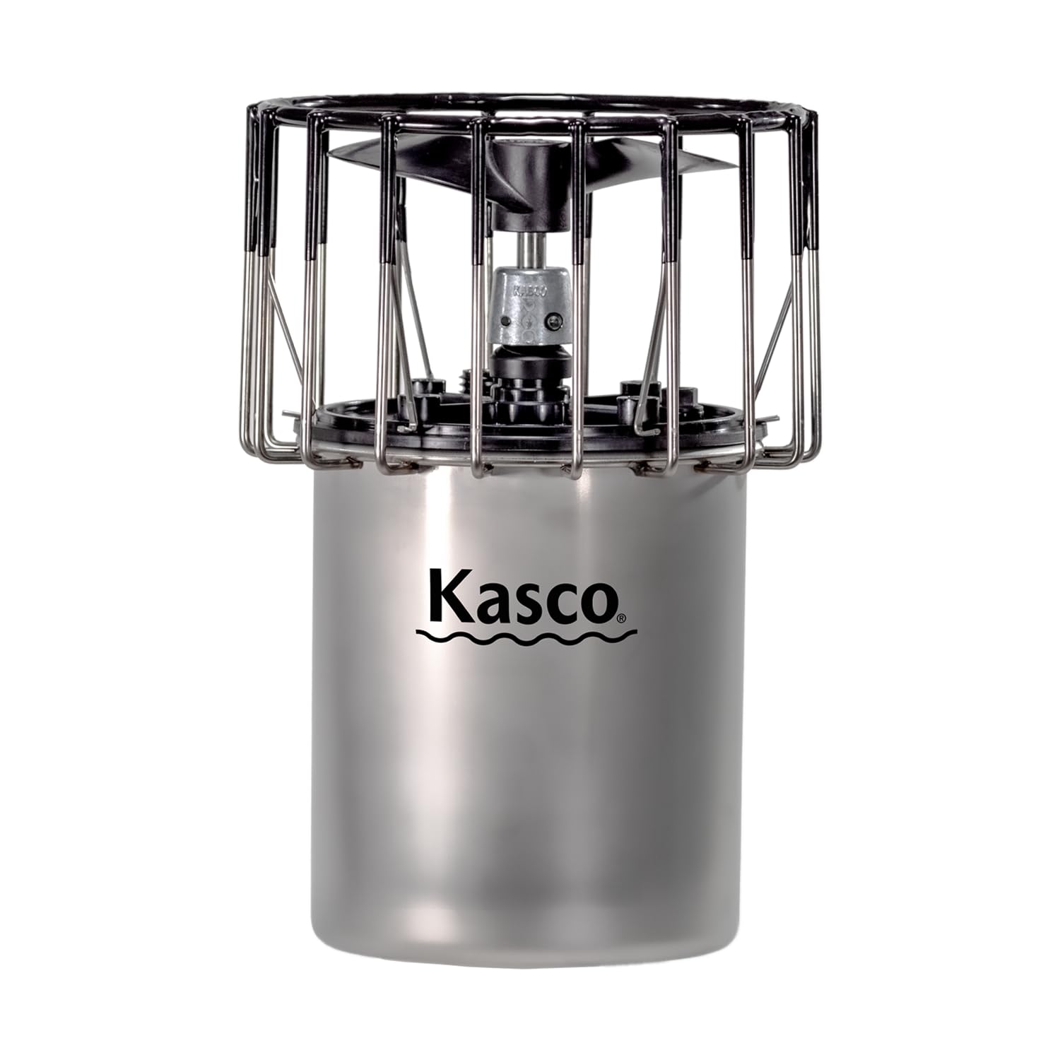 Kasco de-icer front view showing unit protecting water from ice