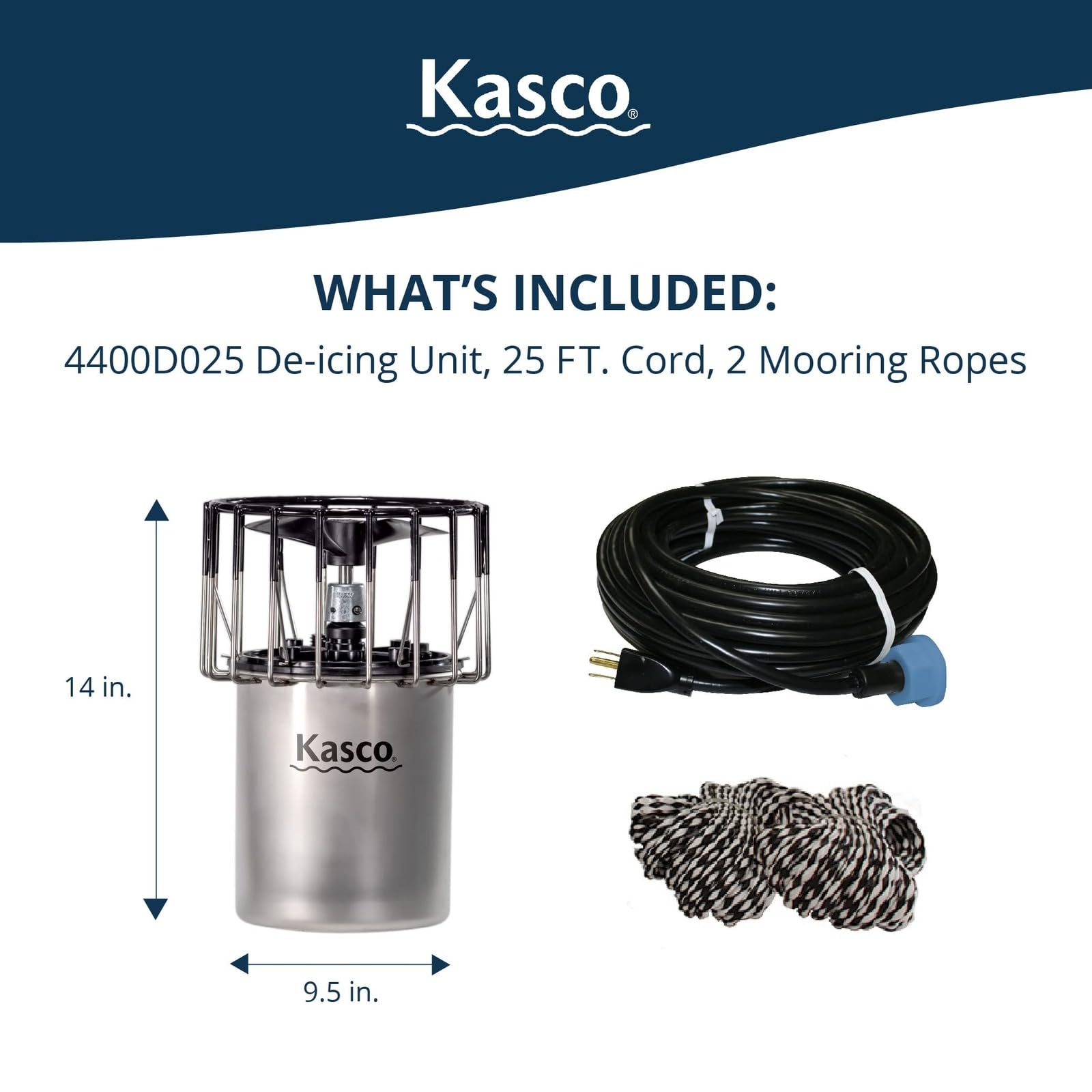 Kasco propeller detail close-up showing efficient blades for strong flow