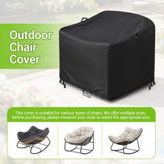 Kasla cover fully installed on a black egg chair protecting cushions