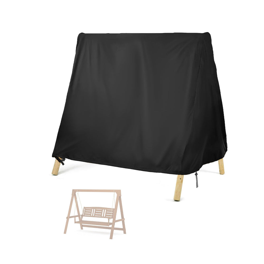 Kasla front view showing full swing cover protecting swing