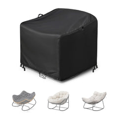 Kasla front view of patio chair cover showing full fit and protection