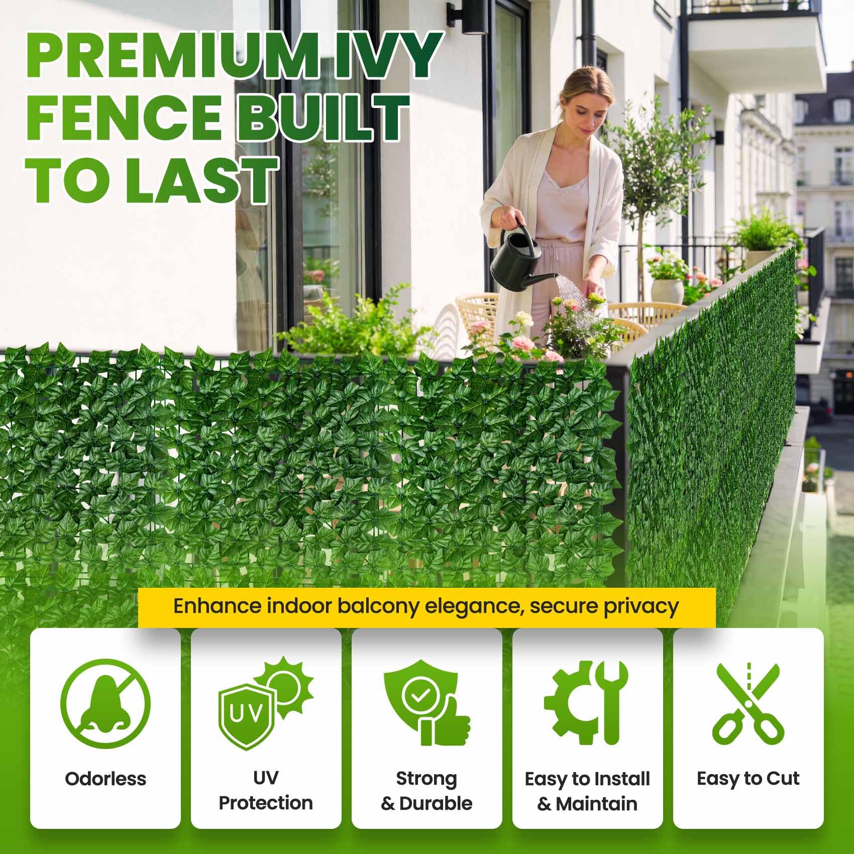 KASZOO integrated on garden fence improving outdoor aesthetics