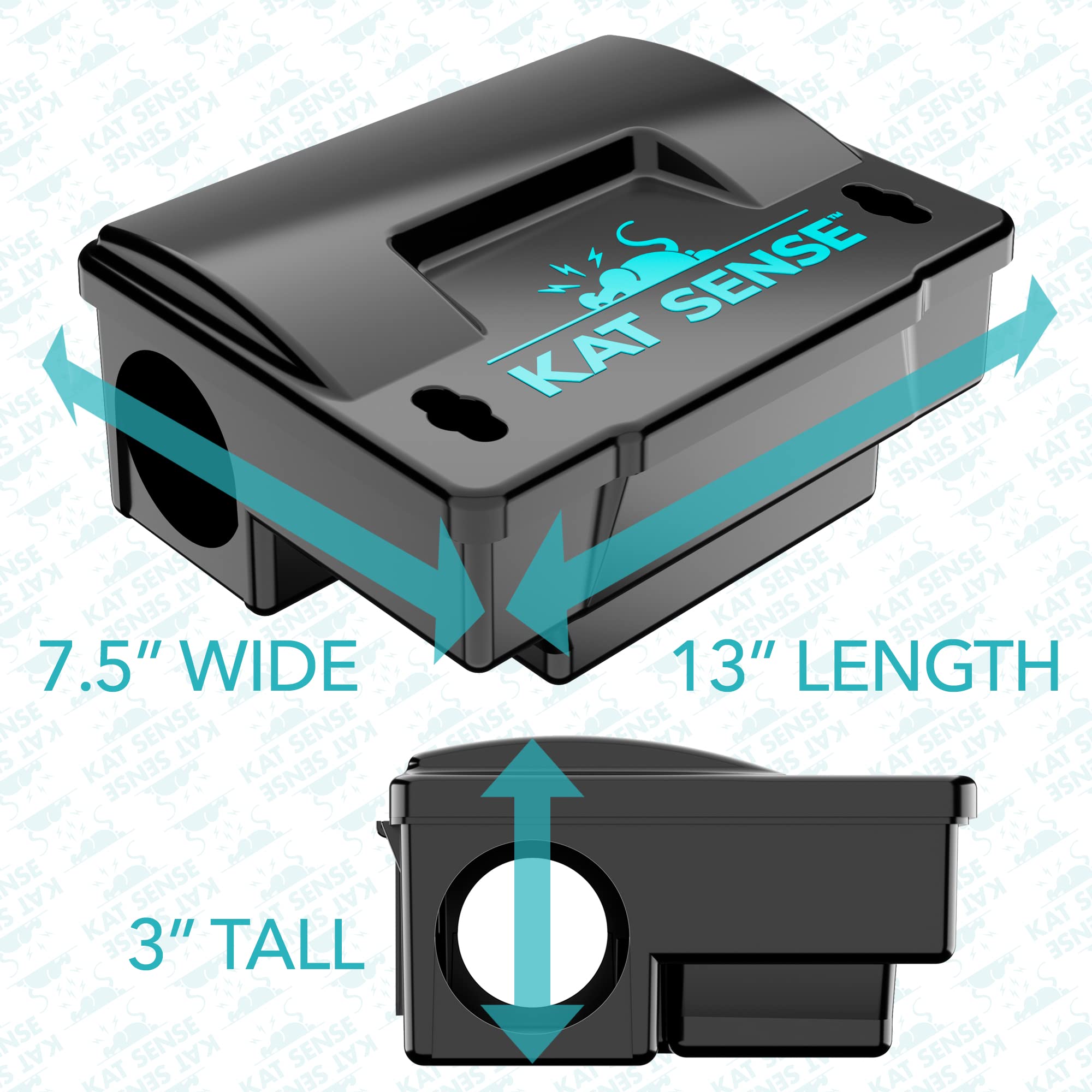 Kat Sense placed along wall guiding rodents inside for effective control