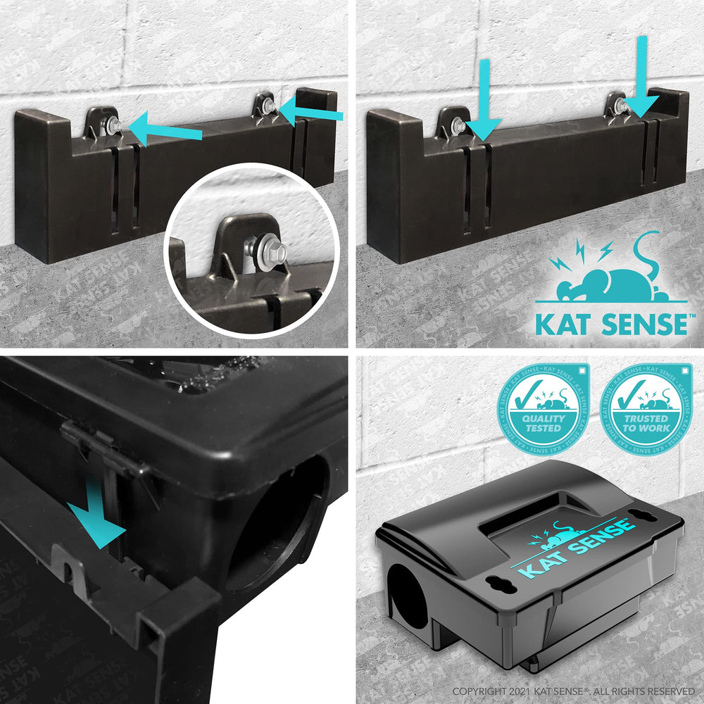 Kat Sense lid and included mounting brackets for secure installation