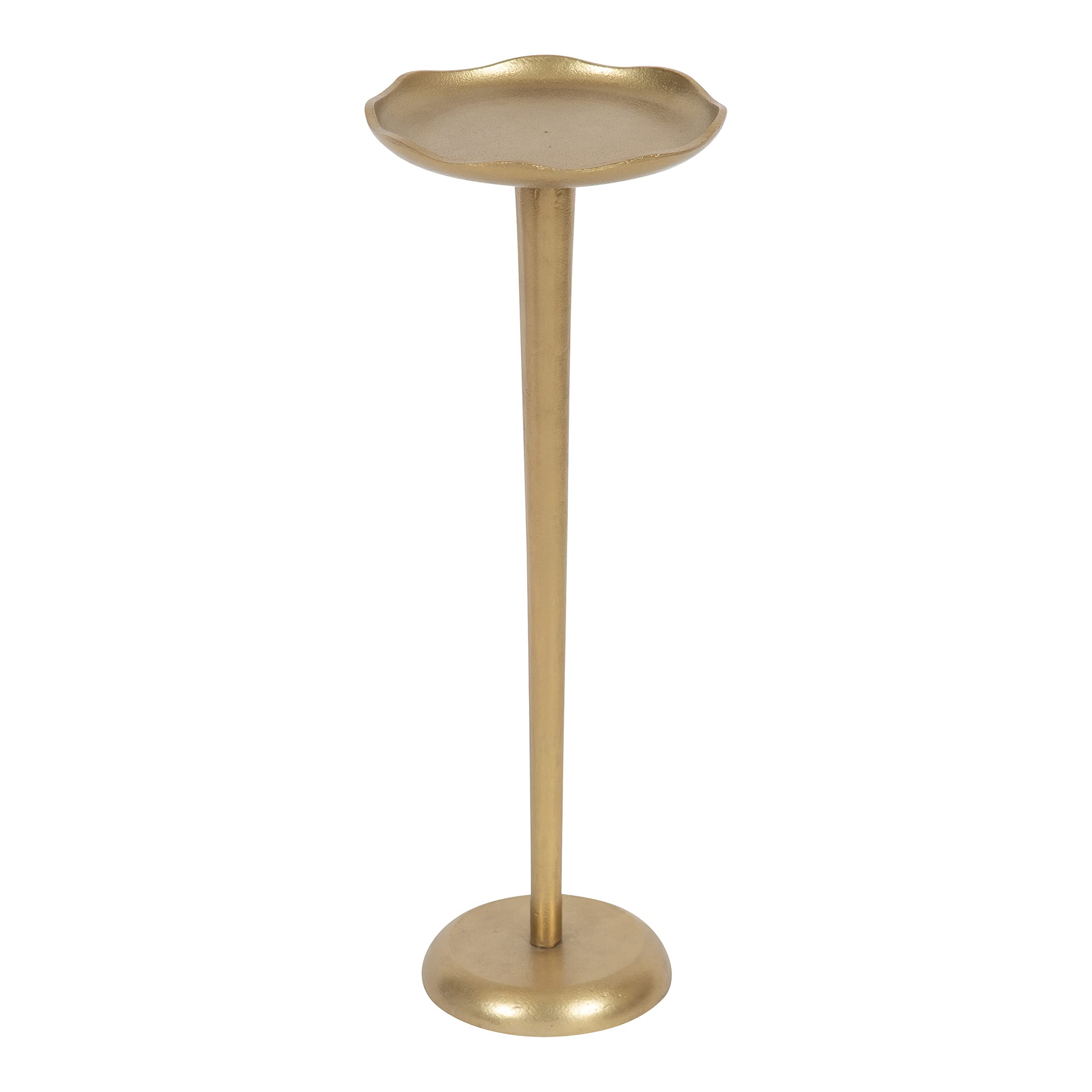Kate and Laurel Alessia front view showing gold finish and compact footprint