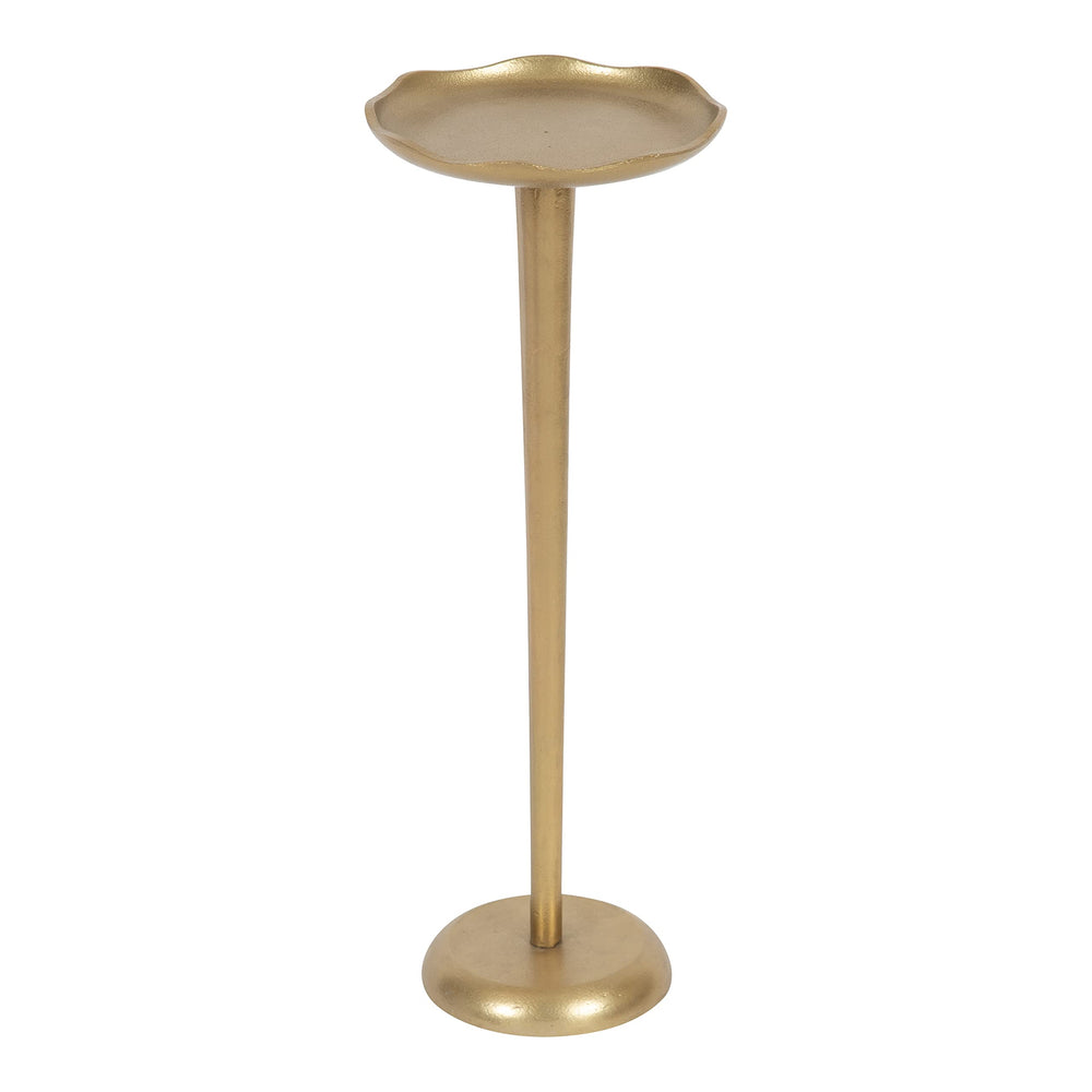 Kate and Laurel Alessia front view showing gold finish and compact footprint