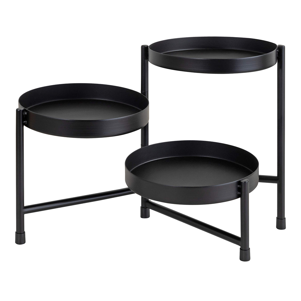 Kate and Laurel Finn front view showing three-tiered modern display, enhances table styling