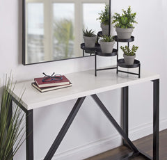 Kate and Laurel Finn metal tier detail close-up highlighting durable finish and clean lines