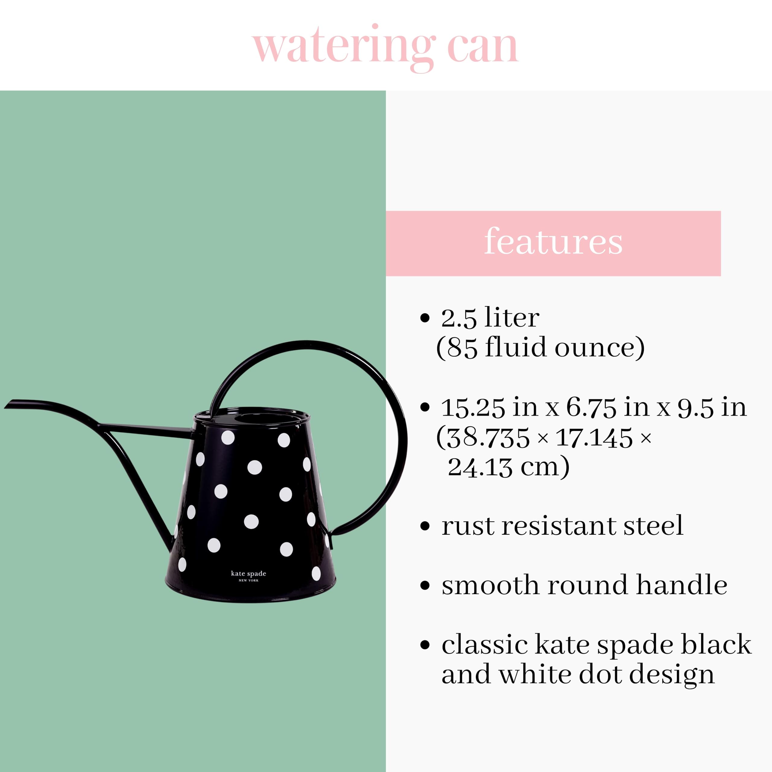 kate spade new york narrow spout closeup enabling precise, mess‑free watering