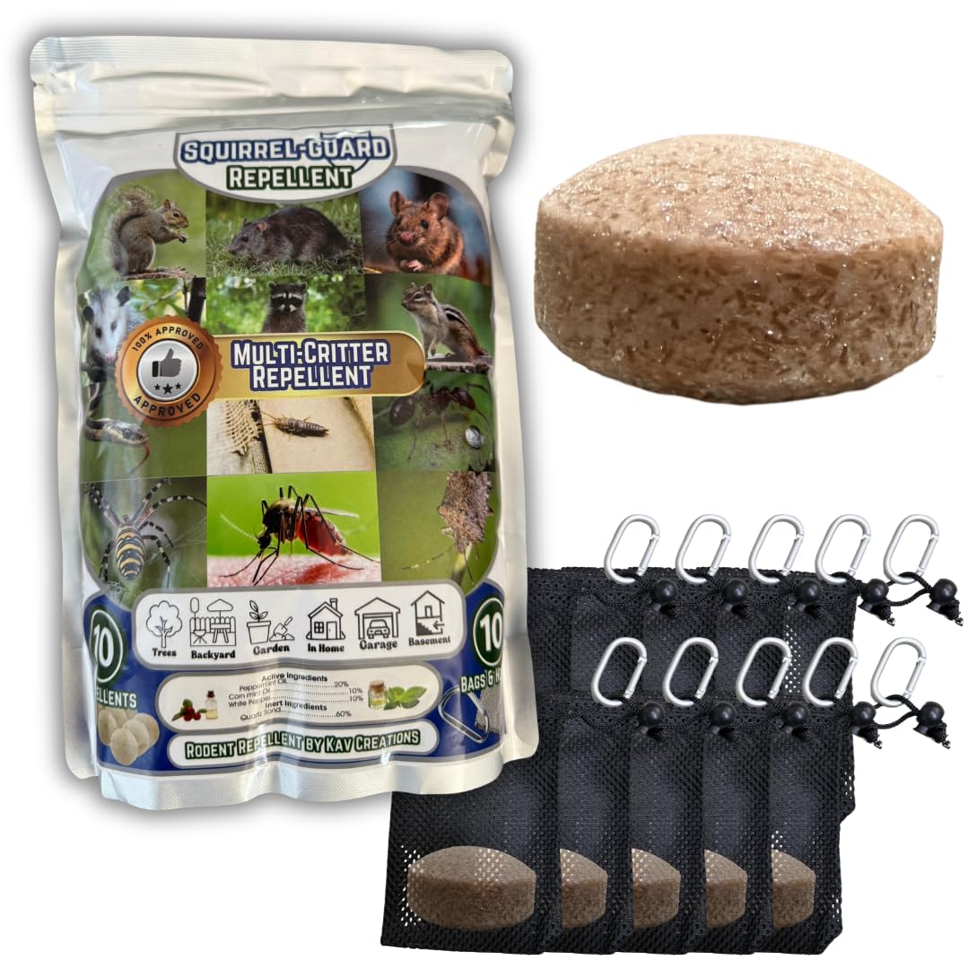 Kav Creations front packaging showing repellent balls and benefits