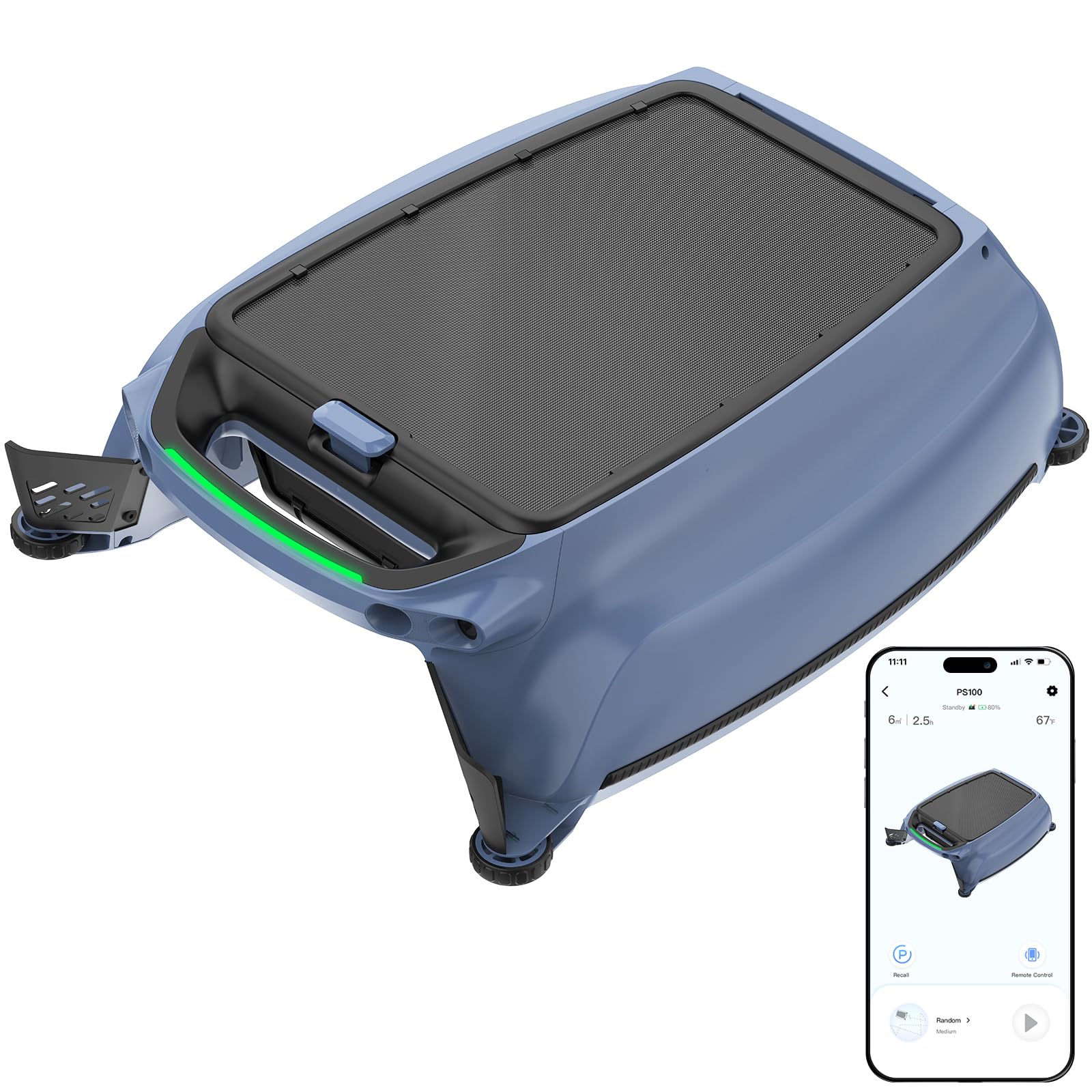 Kavano front view of floating skimmer showing sleek design and surface cleaning benefit