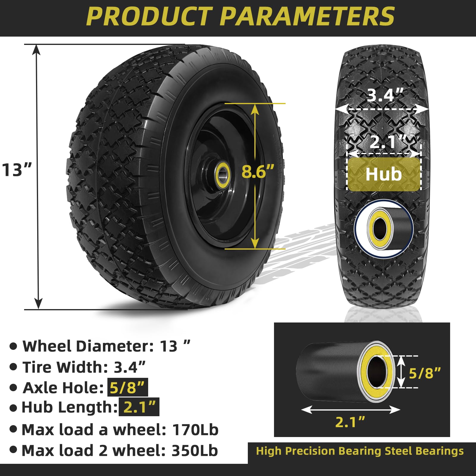 Kavedod wheel mounted on axle in use offering reliable rolling performance