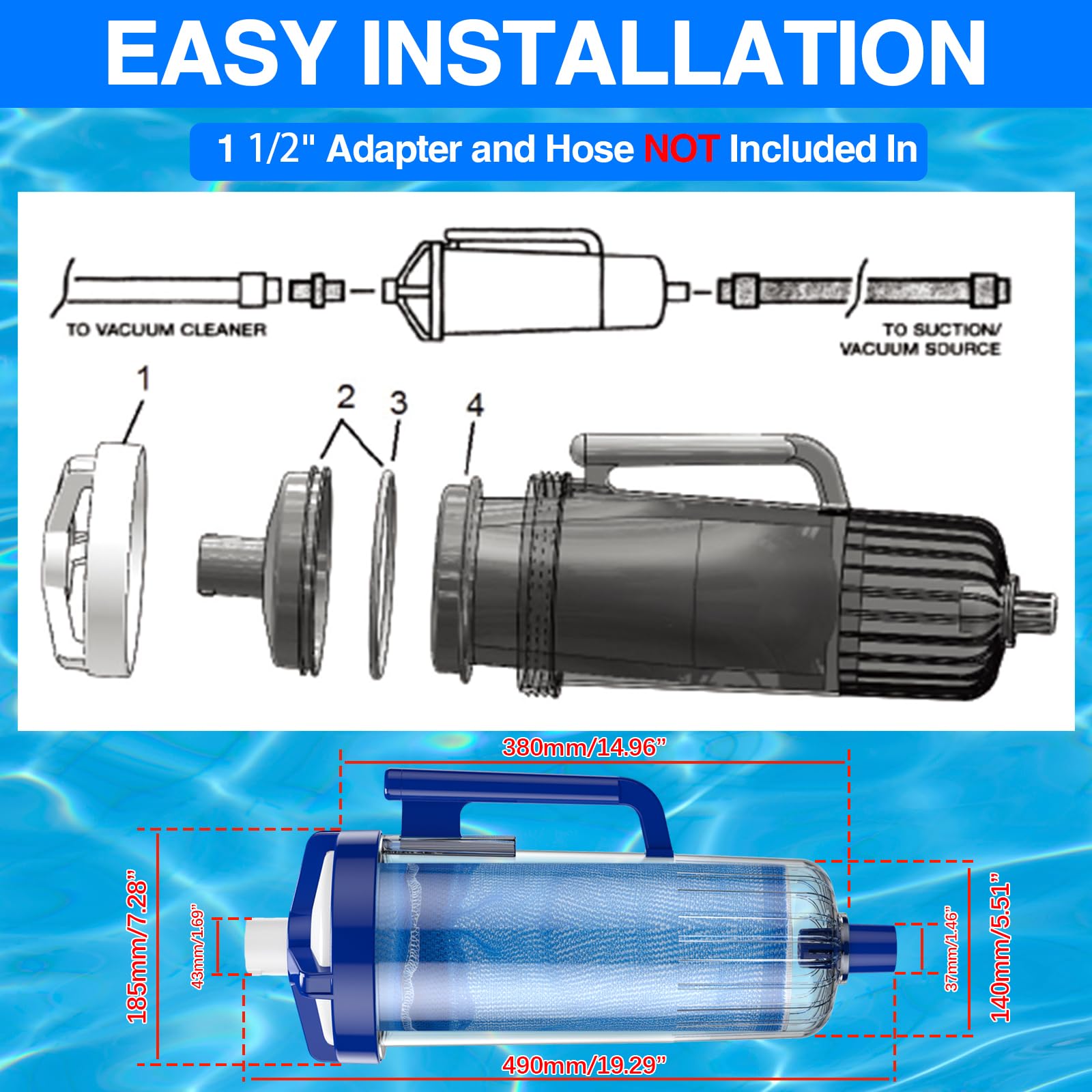 Kavius W530 in pool cleaning scene showing easier maintenance and less downtime