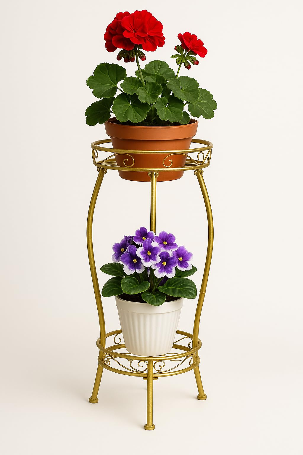Kavlium plant stand front view showing clean lines and stable support, elevates plants for stylish display