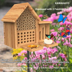 KAWAHAYO butterfly chamber open with pine shavings creating sheltered insect refuge