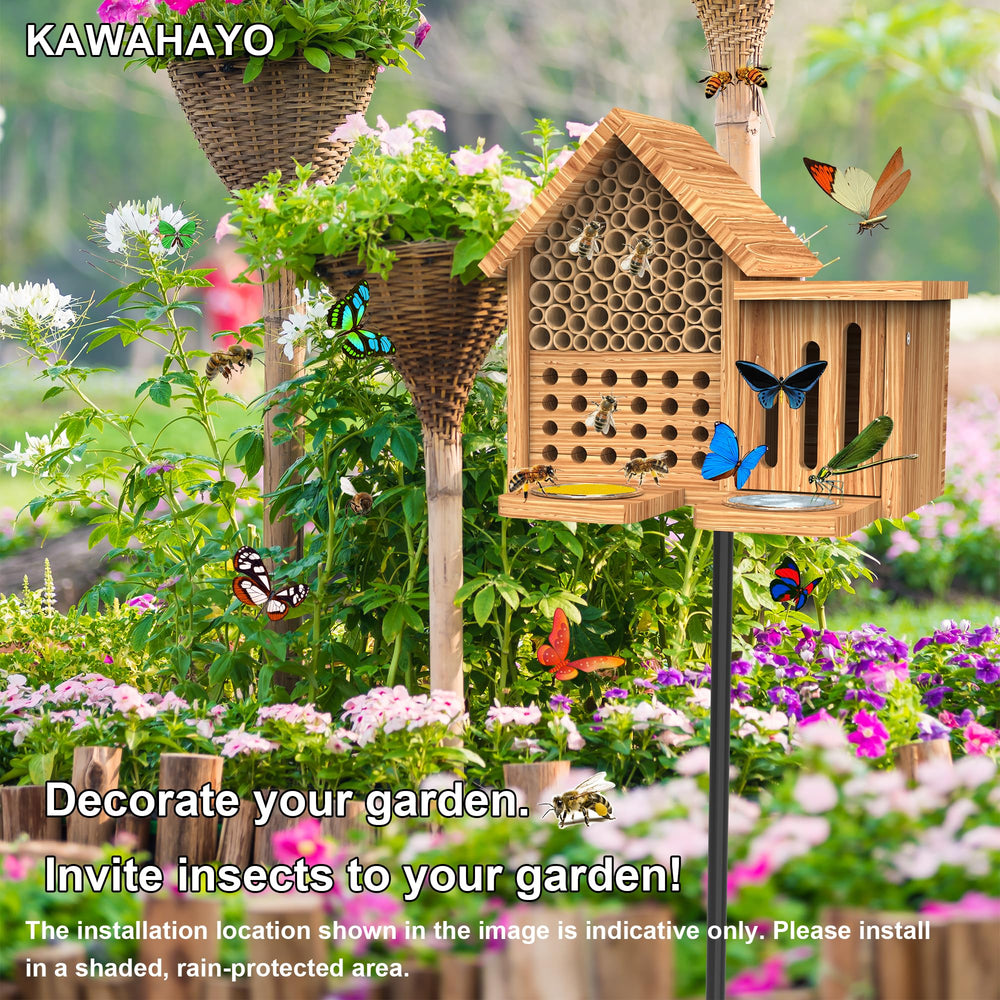 KAWAHAYO mounted on fence near flowers displaying attractive outdoor placement
