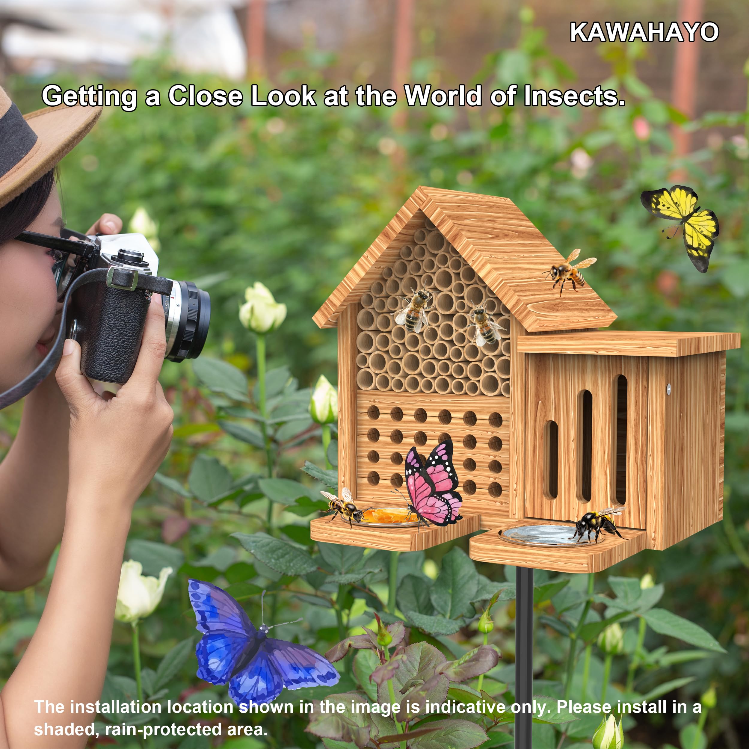 KAWAHAYO scale comparison with hand demonstrating compact garden-friendly size
