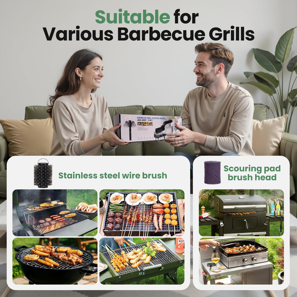 KAWBIYJ premium gift box and brush in backyard setting, ready for gifting to BBQ lovers