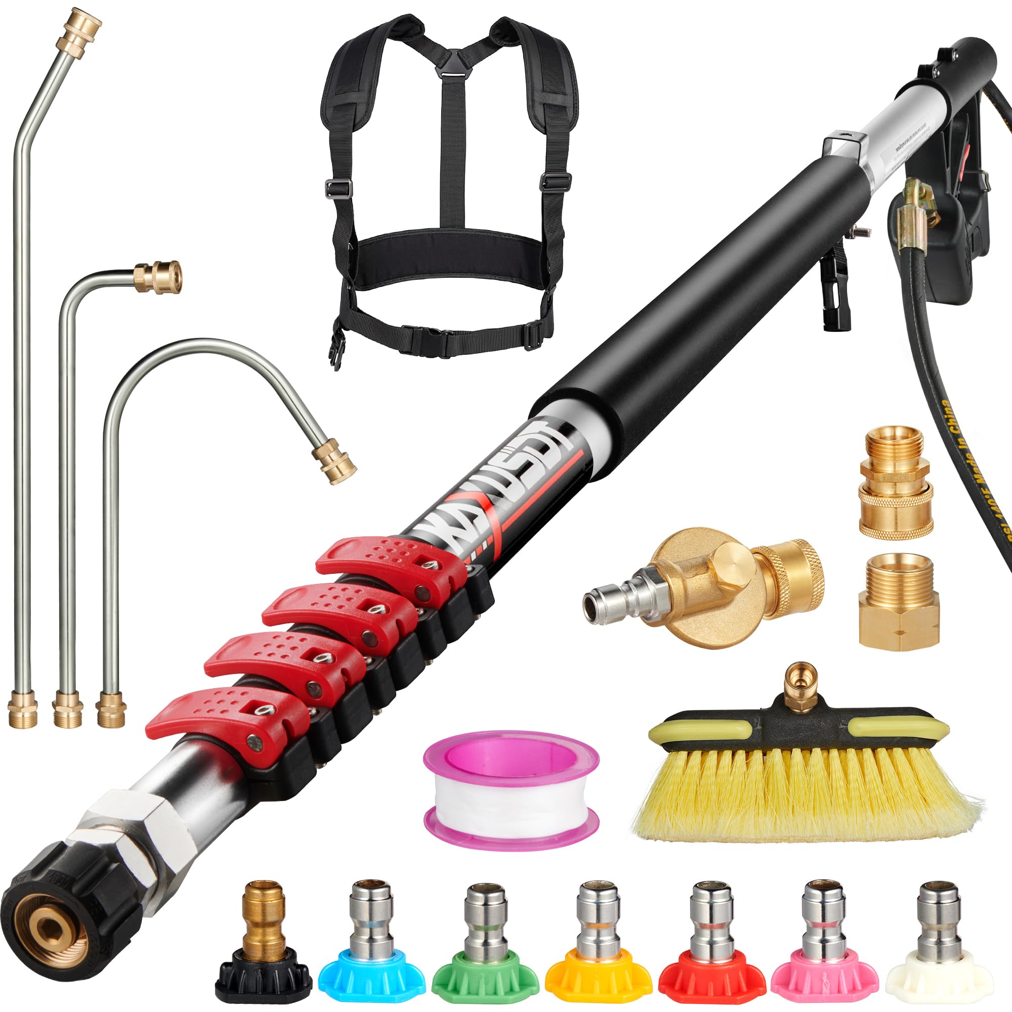 KAXUSDT front view of full wand assembly showing reach and compatibility benefits