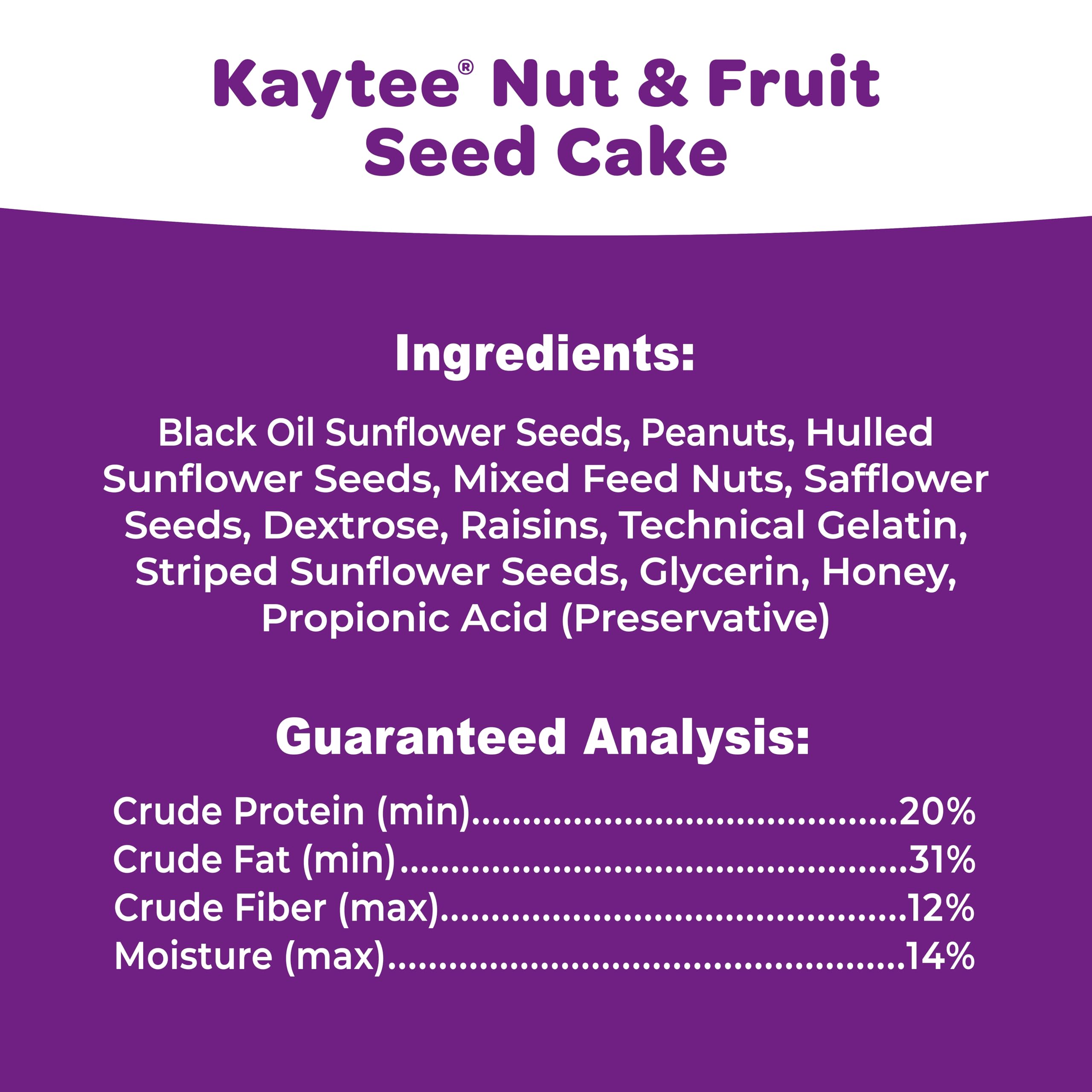 Kaytee feeder in a backyard with birds benefiting from long-lasting cake form