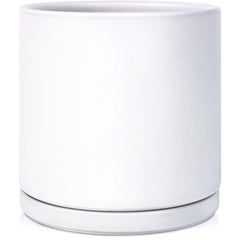 Kazeila planter front view showing matte white finish and modern shape benefit visual appeal