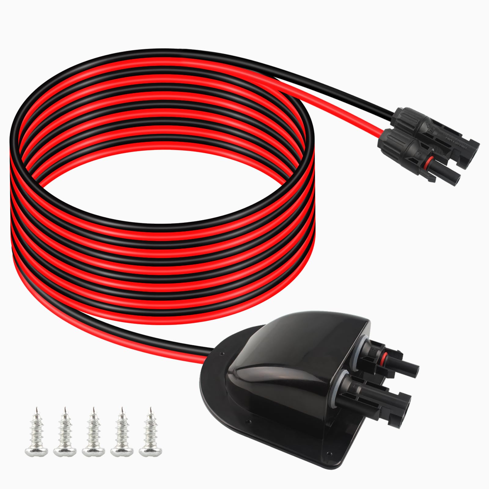 kbaoele front housing and mc4 connector showing secure weatherproof entry