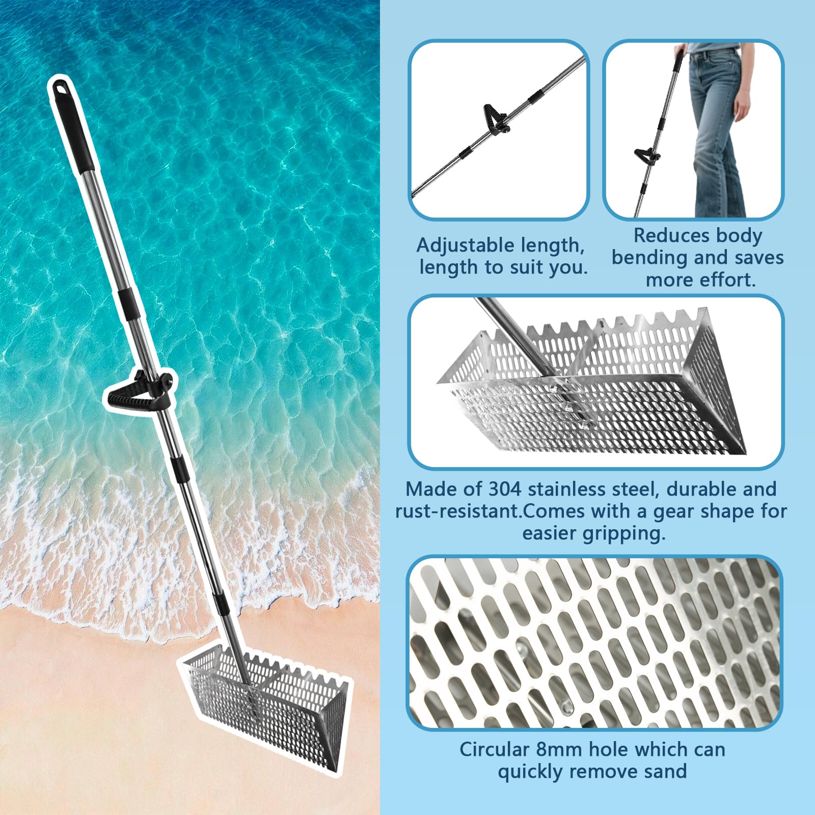 KBISHTIE handle closeup with anti-slip grip for comfortable use