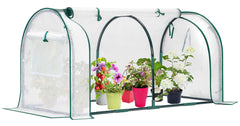 KBOROVER front view showing compact tunnel greenhouse and quick setup benefit
