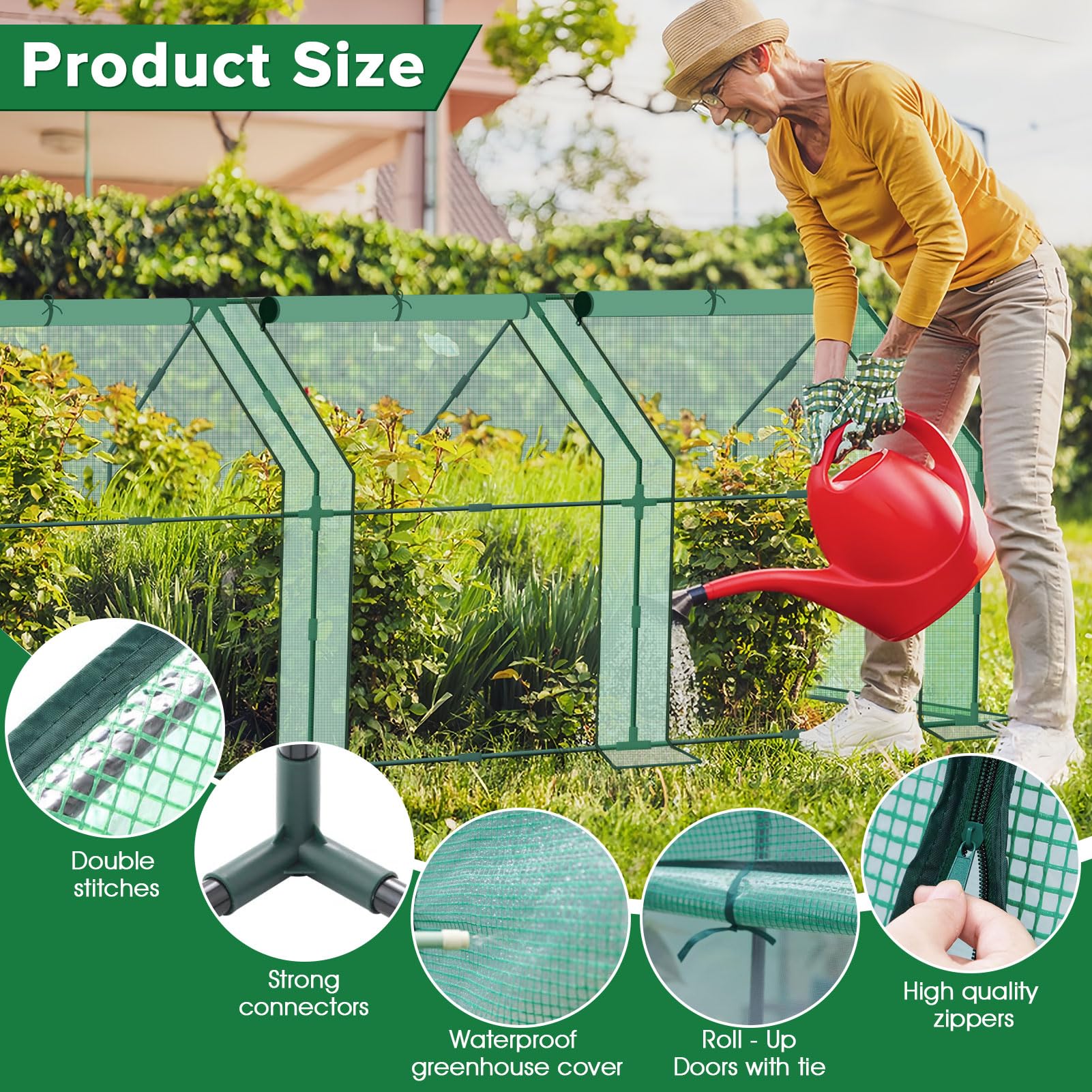 KBOROVER roll-up zipper door open for easy access and ventilation