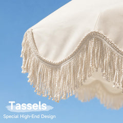 Kbrellaoutlets canopy fabric texture demonstrating UPF50+ coverage and water-resistant finish