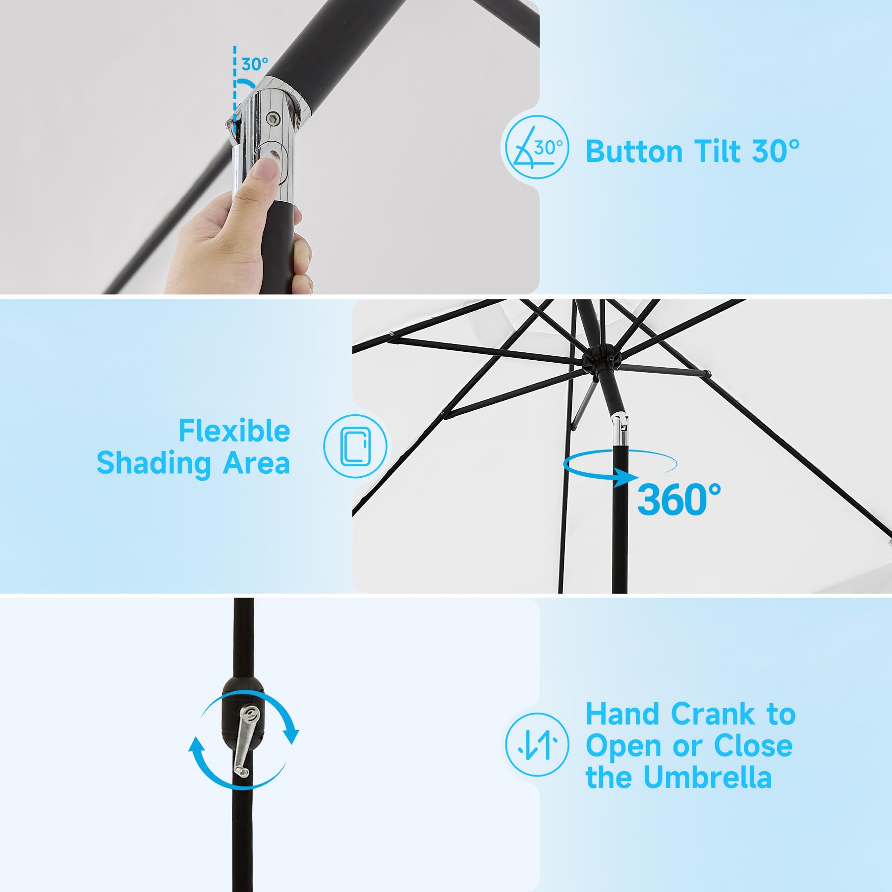Kbrellaoutlets folded umbrella secured with strap for compact, neat storage