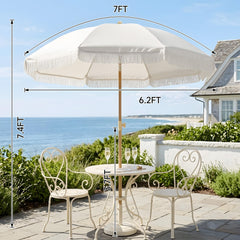 Kbrellaoutlets pole with wood-grain finish for weather-resistant look