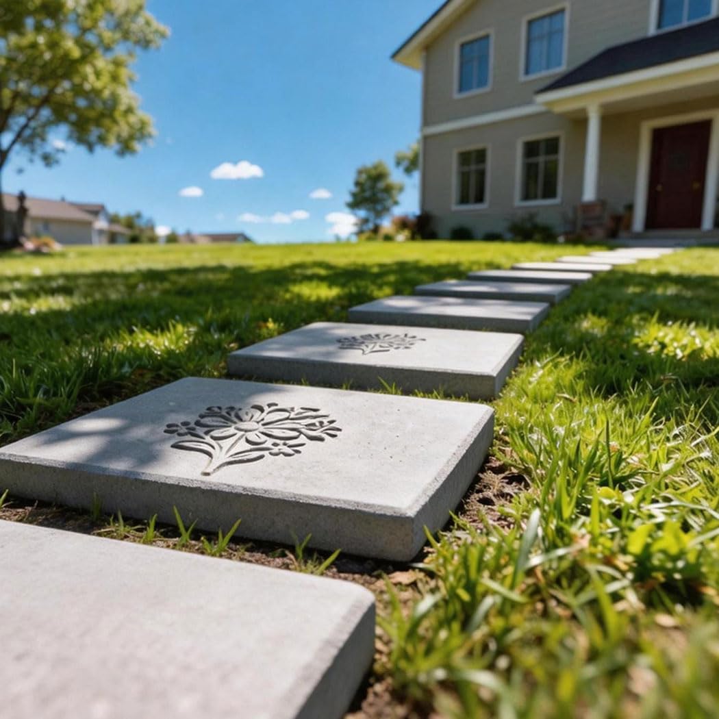 KCASCTIV garden path with multiple stones installed demonstrating consistent aesthetic appeal