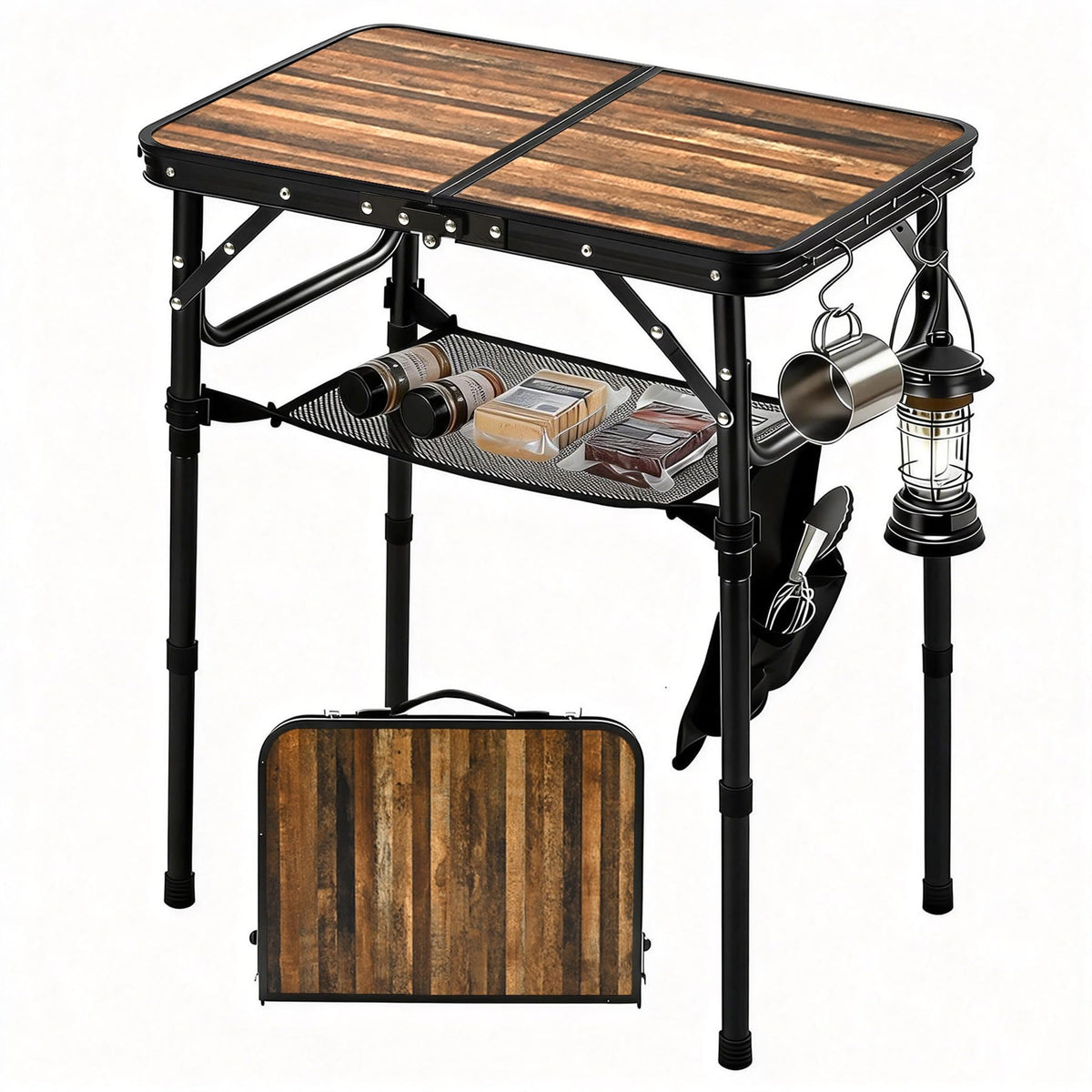 Kcmploro front view assembled showing sturdy table and usable tabletop