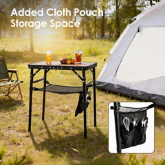 Kcmploro leg adjustment detail showing three height options and stability