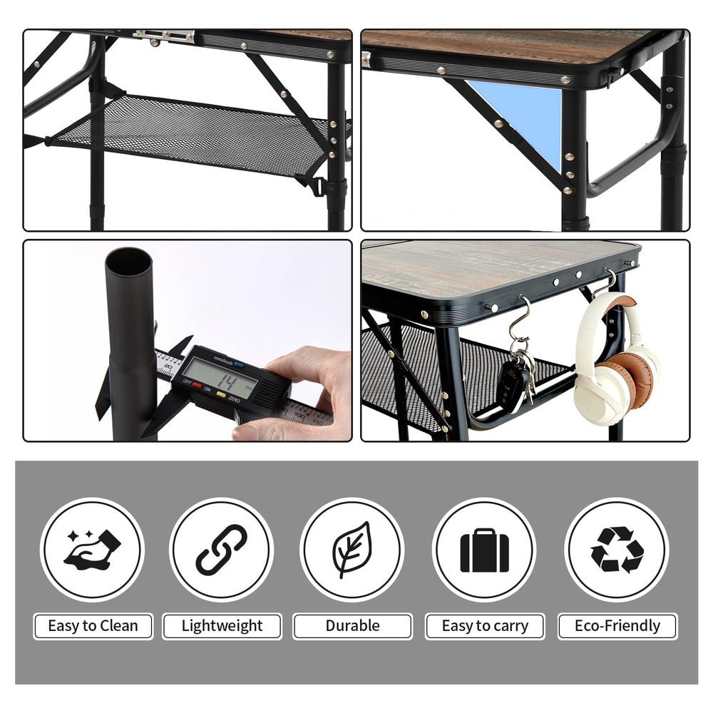 Kcmploro mesh storage and S-hooks keeping utensils and snacks organized outdoors